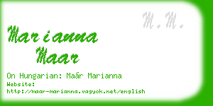 marianna maar business card
