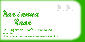 marianna maar business card